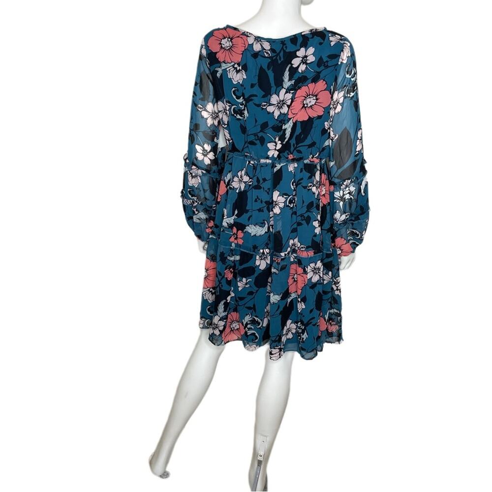 KIMI + KAI Women’s Rosie Maternity Babydoll Dress Teal Multi Floral Sz L - Picture 6 of 10
